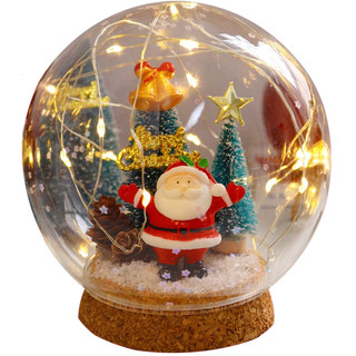 圣诞节水晶球diy材料包手工小夜灯树作亲子活动生日元旦新年礼物