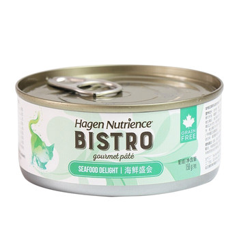 Hagen Nutris Private Kitchen Grain-Free Staple Cat Cat ກະປ໋ອງ Salmon Chicken Adult Kitten Wet Food 156gX10 Cans