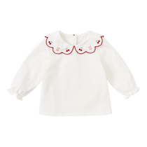 David Bella 2024 autumn new childrens clothing childrens baby long-sleeved T-shirt bottoming shirt girls fashionable pullover