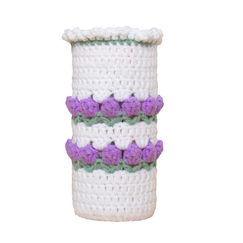 Cup cover hand-knitted office lady water cup cover