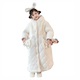 儿童睡衣冬季加厚款三层夹棉女童小孩珊瑚绒法兰绒睡袍保暖家居服