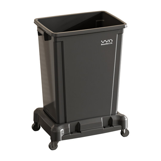 Wheeled trash can collection truck