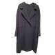 Women's thickened horn button double-sided woolen coat