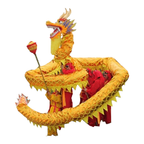 Display dragon national standard dragon lion dance props southern lion awakening lion luminous dragon 9 sections dragon bar dragon light dragon bronzing dragon