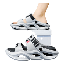 Sports sandals for men summer teenagers hollow anti-slip anti-odor thick-soled shit-stepping driving slippers mens beach shoes