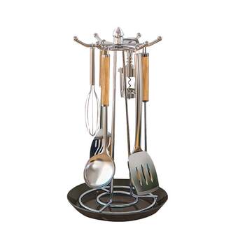 Ying tiao rotating spatula rack countertop kitchen storage rack