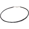 Natural black spinel super flash clavicle chain