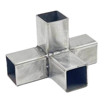 Thickened stainless steel 15-80 square pipe connections tee corner joints shelf display rack fastener with screws