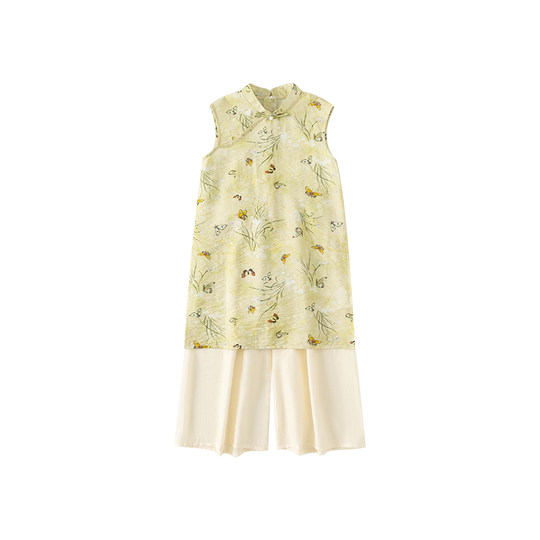 INSbobo童装汉服女童2025新款夏季唐装小女孩超时髦洋气儿童套装