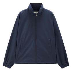 Giordano Jacket ຜູ້ຍິງສີແຂງ Woven Loose Stand Collar Windbreaker Jacket 05373727