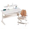 Child care children's study table large white table solid wood desk cover