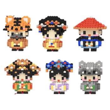 Chinese-Style Jingxuan Legend Building Blocks, Handmade Puzzle Figurines, Interlocking Building Blocks, Small Particle DIY Assembly Toys