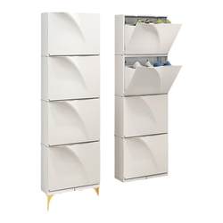 Ultra-thin shoe cabinet at home entrance small apartment wall-mounted entry bucket entrance new storage door outer corridor narrow shoe rack