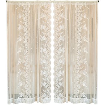 No punching velcro french style white partition curtains