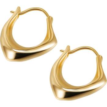 925 sterling silver needle simple geometric metal earrings for women