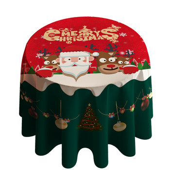 Christmas tablecloth art small round table internet celebrity table mat new american round tablecloth tablecloth holiday festive scene arrangement Christmas tablecloth art small round table internet celebrity table mat new american round tablecloth tablecloth holiday festive scene arrangement