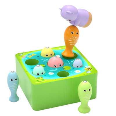 goryeobaby fishing toy children's puzzle plug early education 1-2-3-year-old Montessori color radish