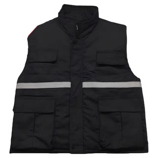 中远船厂秋冬装工作服男女棉布加厚保暖防寒劳保棉马甲反光条电焊