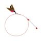Extra long rod wire teasing cat stick with bell feather cat pet toy cat interactive play to consume physical strength