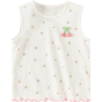 (Mall same section) Davibella child sleeveless vest girl 2024 summer dress new blouse womens T-shirt