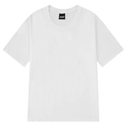 Xiaonili Bf American-Style Heavyweight Pure Cotton Short-Sleeve T-Shirt for Men and Women, Basic Solid Color Oversize White Tee