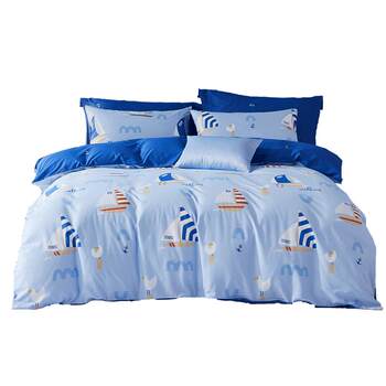 Mercury children's home textile antibacterial four-piece set cotton cartoon