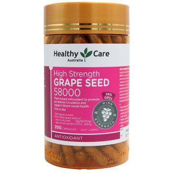 Australian Healthy Care ເນື້ອໃນສູງ Grape Seed Capsules 200 Capsules Proanthocyanidin Essence Whole Body Whitening