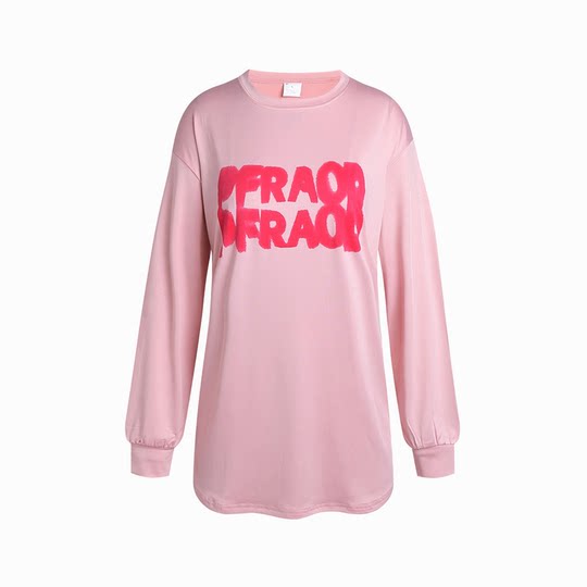 显瘦宽松大码胖mm女健身服瑜伽服上衣速干跑步长款字母运动T恤衫