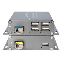 Nanqian 4-port USB2 0 optical transceiver fiber optic extender single multi-mode single fiber LC SC FC zero-latency photoelectric transceiver camera printer keyboard mouse card reader U disk touch screen