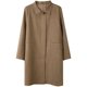 Lin Qiaozhi long-sleeved lapel mid-length simple windbreaker