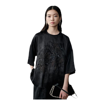 (Artist Inspiration) Masfiel’s 2024 Autumn New Product Five-quarter Sleeve Heavy Embroidery Loose Profile Top