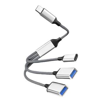 Otg adapter cable to connect mobile phone to mouse and keyboard for charging