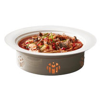 Meiqi Chinese white pickled fish large bowl household ceramic hairy blood large bowl commercial restaurant thermal insulation large soup bowl