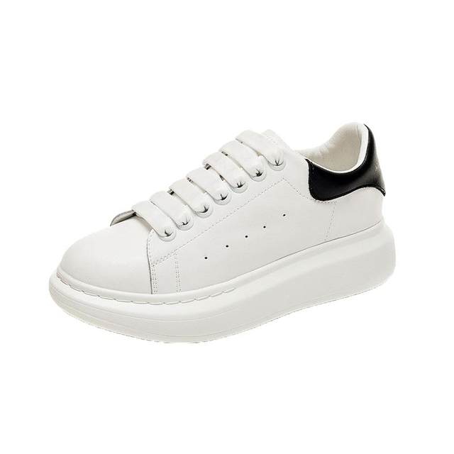 Casual white shoes, thick-soled sneakers for sports, increased height
