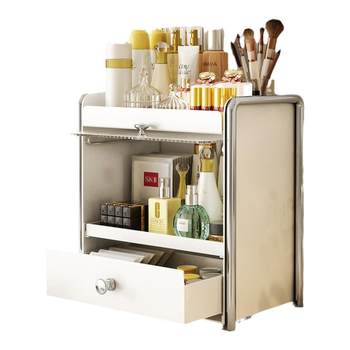 A cosmetic storage box with drawer