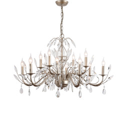 French-Style Living Room Crystal Chandelier, Personalized Bedroom Lamp, Pastoral Retro Art Branch-Shaped American-Style Dining Room Candle Chandelier