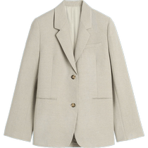 TOTEME Womens 24th Early Autumn New Sand Textured Silhouette Blazer