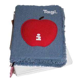 Tagi.《想象苹果》鼓鼓想象牛仔流苏可爱记事本可替换笔记本