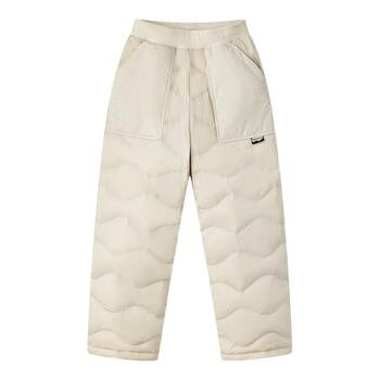 Bosideng 2026 ພາກຮຽນ spring ໃຫມ່ເດັກນ້ອຍລົງ pants ເດັກຍິງ loose straight trousers ອົບອຸ່ນເດັກນ້ອຍຂະຫນາດກາງແລະຂະຫນາດໃຫຍ່ຕ້ານເຊື້ອແບັກທີເຣັຍ