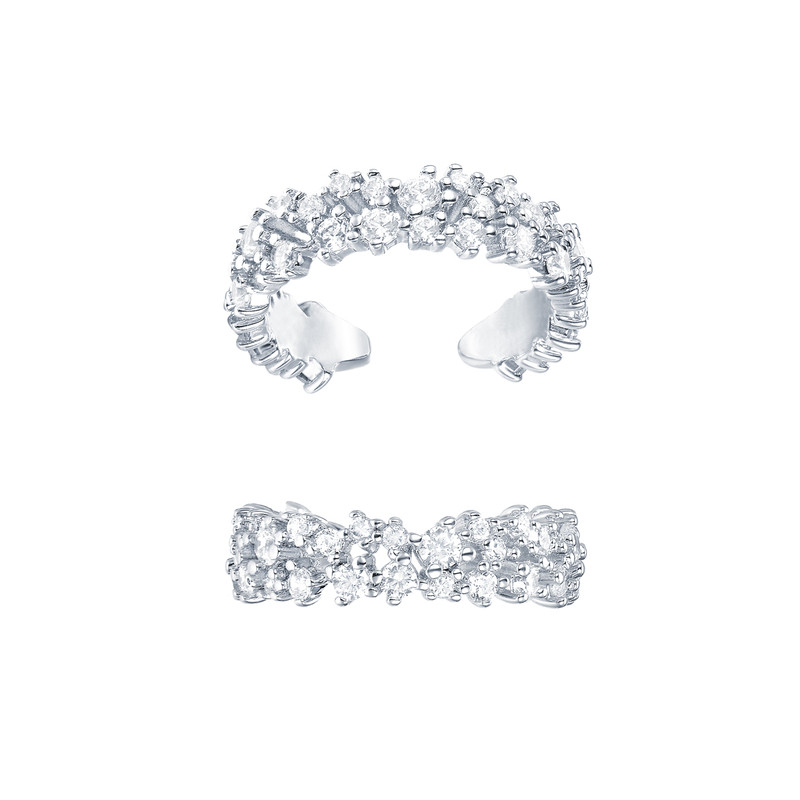 Zhao Lusi's same style LELOUP diamond ice ring