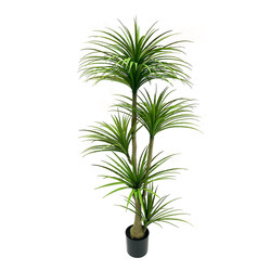 Bionic Dragon Blood Tree Artificial Green Plant High-End Cream Style Living Room Indoor Fake Plant Floor-Standing Decorative Potted Tree Ornament