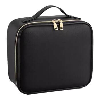 Lighted Cosmetic Case, Portable, Lightweight, Rechargeable Led Light Cosmetic Bag, Women's Large-Capacity Storage Box with Mirror