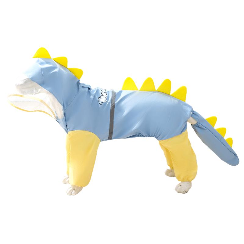 Hippie dog dinosaur style traction raincoat