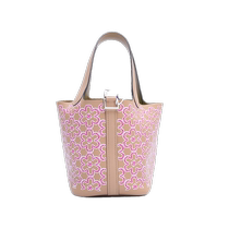 (Self-operated) Second-hand 99 new Hermes handbag Picotin 14 vegetable basket U-engraved silver buckle