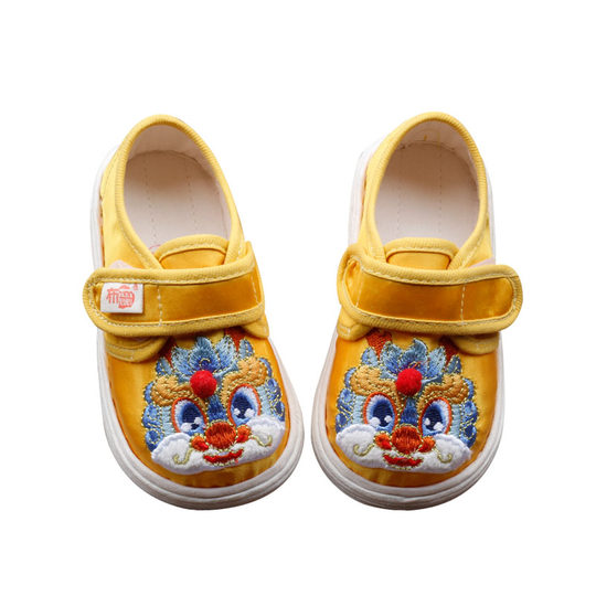 小龙人中国风儿童手工布鞋宝宝幼儿园室内鞋纯棉老北京千层底布鞋