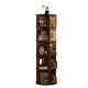Gujia Home solid wood rotating bookshelf 360-degree living room bookcase floor-standing storage rack multi-layer corner storage cabinet