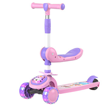 ລົດເດັກນ້ອຍ Scooter ສາມາດນັ່ງແລະເລື່ອນເດັກນ້ອຍອາຍຸ 1 ຫາ 3 ປີແລະເດັກຍິງ pedal yo-yo baby 6 scooter 12