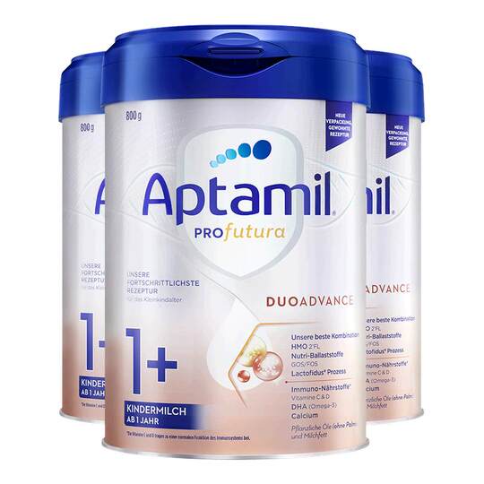 爱他美白金德文版婴儿配方奶粉进口1+段1岁以上 800g*3罐德国进口