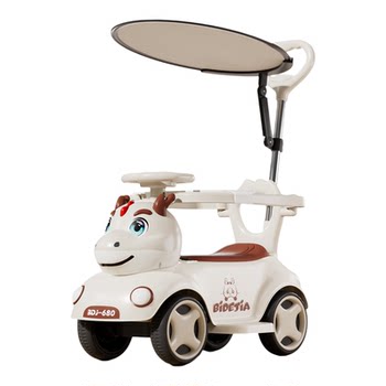 Children's twist car electric motorcycle baby four-wheel scooter 1-3-6 years old lightweight baby stroller charging
