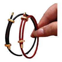 Couple gift steel wire bracelet wearable DIY jewelry for men and women simple and fashionable animal year red rope bracelet